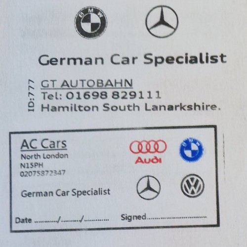 Generic garage service stamp
